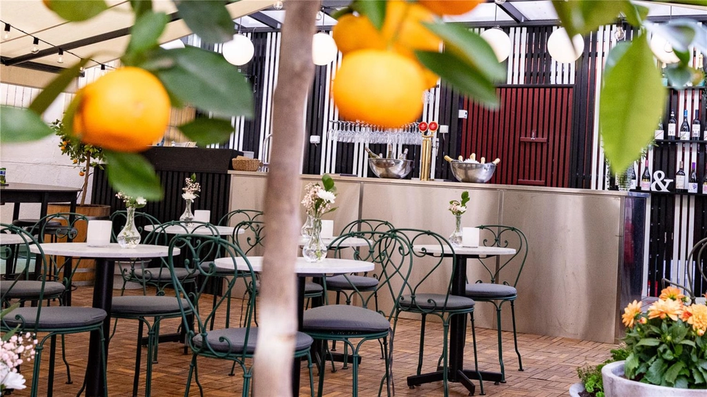 and hotel terrace
