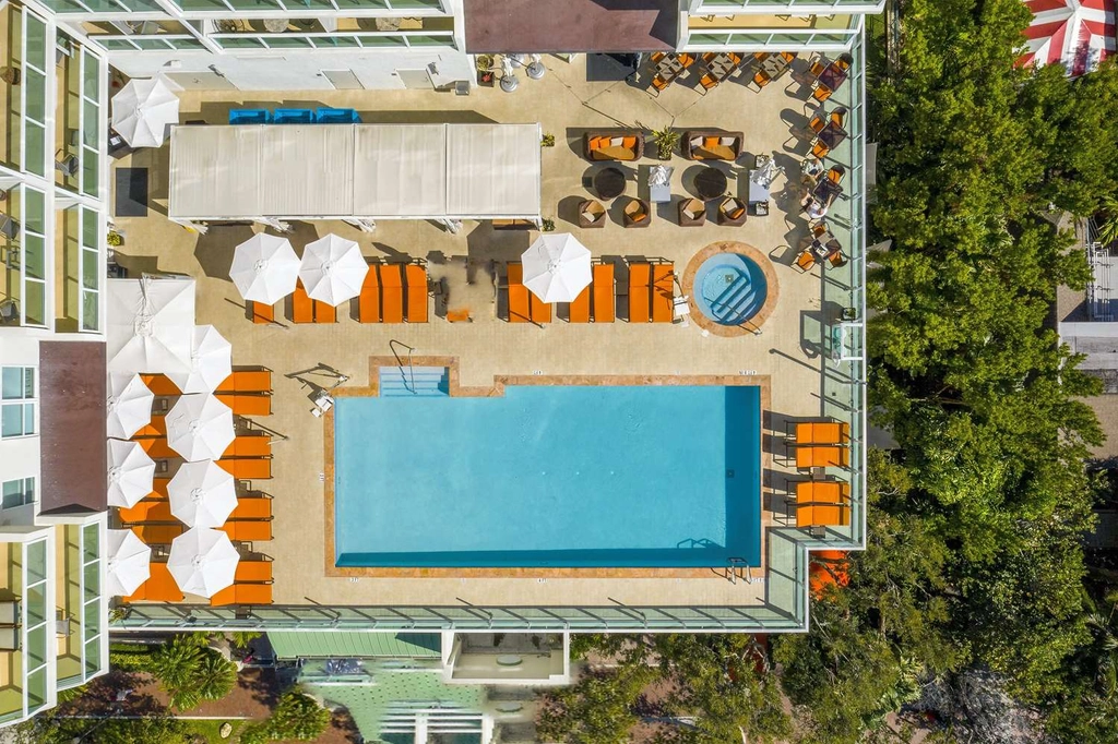Sky View of the Hotel Arya Pool
